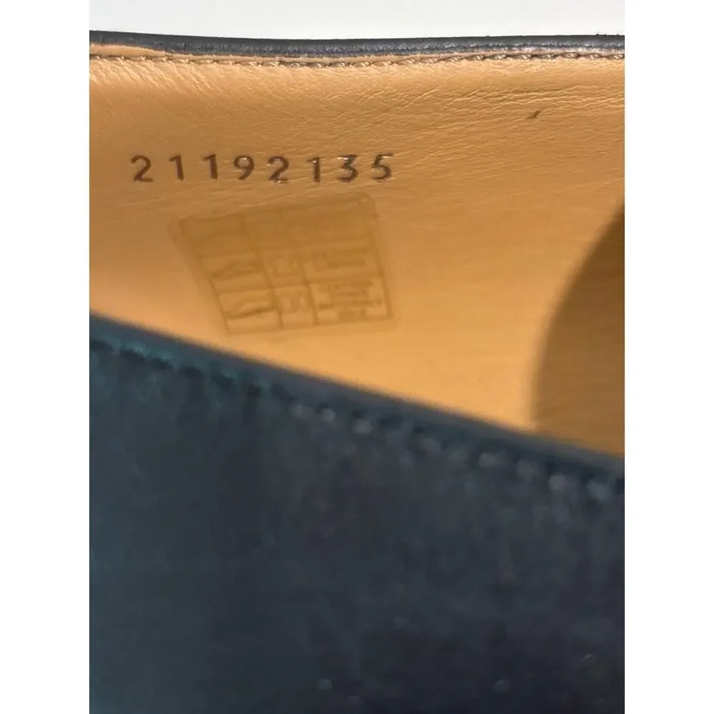 Boss Men's Derrek Apron Toe Penny Loafers Size 10 Black Slip On Made in Italy